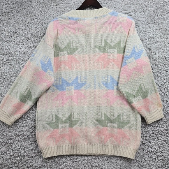 Vintage Venezia Sweater Womens 18/20 Knit Long Sleeve Pastel Grannycore USA - Picture 6 of 12